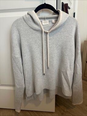 Cyrus Light Gray Hooded Cowl Sweater